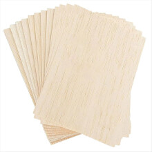 Holzplatten zum Basteln, 20 Stück, unbehandelte Holzplatten, dünne Holzstücke