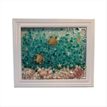 Ozean-Thema Sea Glass Art Kit für Erwachsene Fotorahmen Einfache Bedienung A