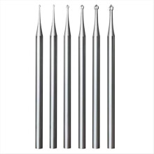 6Pcs Cylinder Cone Shape Carving Burr Sets 3/32inch Shank