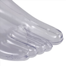1 Paar weibliche Füße Fußmodell für Sandalen, Schuhe, Socken, Schmuck – transparent