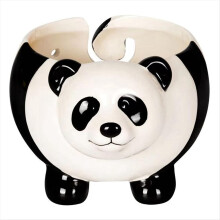 Garnschale in Pandaform, Aufbewahrungskorb für Strickwolle, rund, mit Löchern