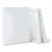 Packung mit 4 gespannten Ölgemälden im Format 20,32 x 25,4 cm
