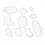 8Pcs/Set 8In Acrylic Template Ruler Set Memory Quilting Ruler A 7