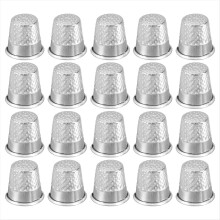 Sewing Thimble Finger Protector, 20 Pcs Metal Finger Shield Ring