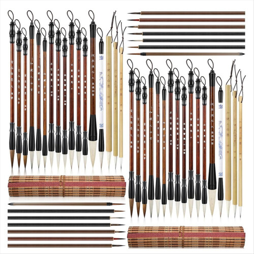 48pc Chinese calligraphy brush set watercolor brush bulk