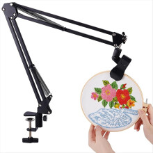 Schwarzes Sticktischständer-Set, 8–12 mm Loch, Handstickständer