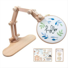 360 Rotation Adjustable Embroidery Hoop Holder Wooden Embroidery