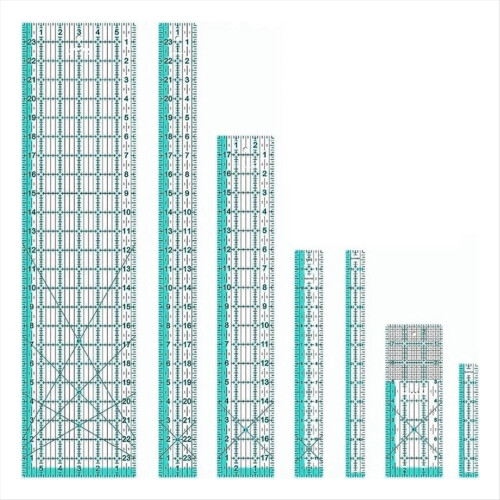 Quilting-Lineale, 7 Nählineale, Quilting-Vorlagen