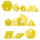 Set of 12 Patchwork/English Paper Piecing Quilt Template Set 8