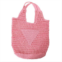 Hohle handgewebte, einfache, weiche Handtasche, große, lässige Tragetasche, Aufbewahrungstasche J