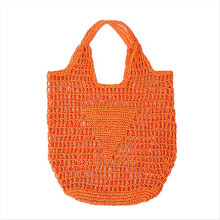Hohle handgewebte, einfache, weiche Handtasche, große, lässige Tragetasche, Aufbewahrungstasche G