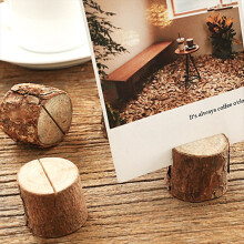 35Set Mini Holz Tischkartenhalter Stehen Visitenkarte Foto Rahmen