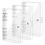 3er-Pack A6 transparente weiche PVC 6 Ringbuchhülle transparenter Ordner 7