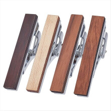 4 Stück Holz Krawattenklammer für Männer Natürliche Krawattenstange Mode Personalisiert