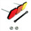 Tri-Color Grille Badge Emblem Decoration for 7