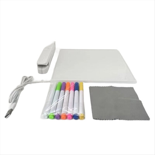 Acryl-Whiteboard mit LED-Licht, Whiteboard mit Ständer
