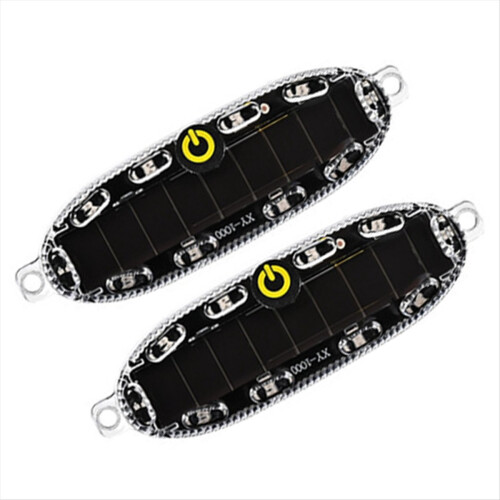 2PC Solar LED Warnleuchte Auto Wireless Flash Licht Blinklicht
