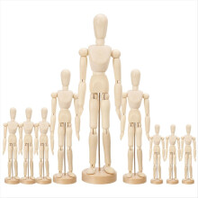 9 Pcs Künstler Holz Puppe Zeichnung Bewegliche mit Ständer Flexible