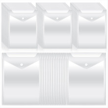 Plastic Envelopes with Snap Button Stamp and Die Storage Pockets