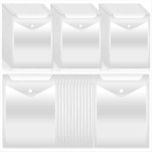 Plastic Envelopes with Snap Button Stamp and Die Storage Pockets