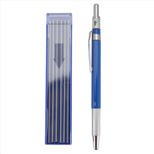 Solid Carpenter Pencil, with 12Pcs Pencils Refills, for Steel Cutting