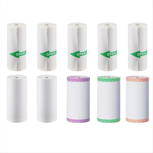 10 Rolls Thermal Paper Self-Adhesive Sticker Paper