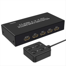 KVM-Umschalter-Auswahl 4 Eingänge 1 Ausgang für 4 PCs gemeinsam nutzen Monitor Maus Tastatur