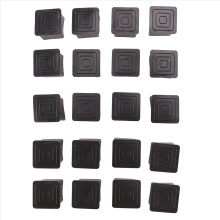 20pcs Square Chair Table Leg Rubber Covers Protectors 25mm x 25mm