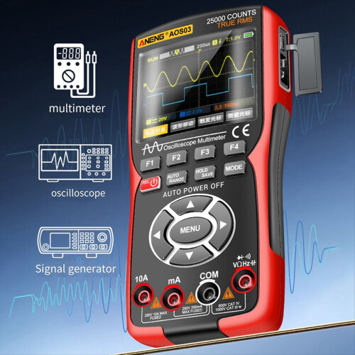 AOS03 Oscilloscope Multimeter Signal Generator Waveform Output
