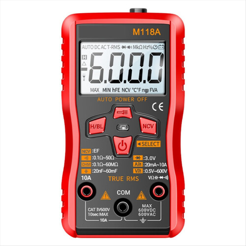 M118A Digital Multimeter True RMS Auto Range 6000 Counts