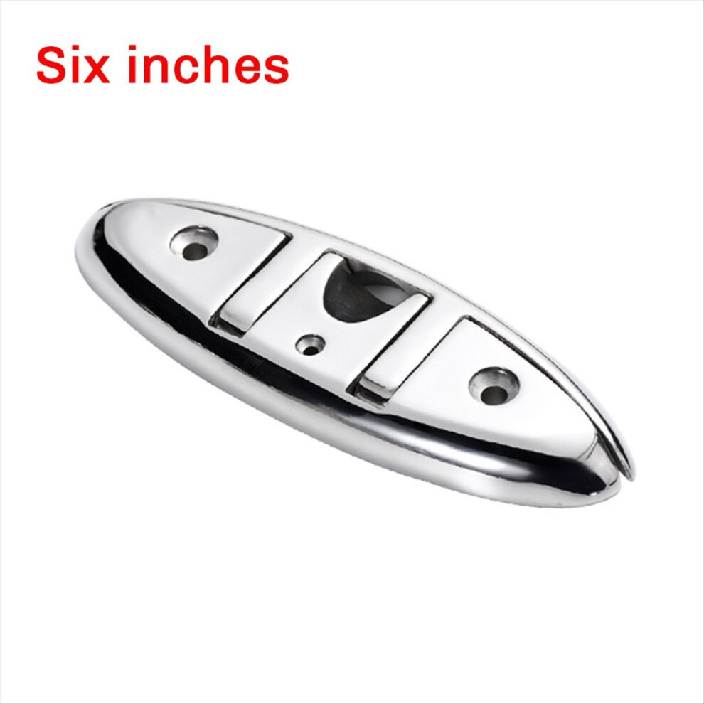 4Pcs 6Inch Stainless Steel Cleat Marine Foldable Boat Cleats 4711853316106