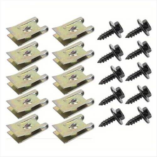 100Pcs Metal U Clips for Car Modification Trim Installation