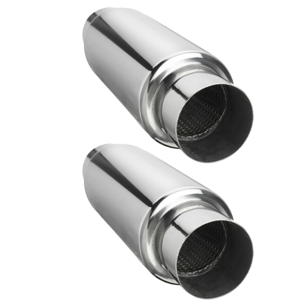 Car Exhaust Muffler 2.5Inch Inlet Stainless Steel Universal Resonator 4711902541275