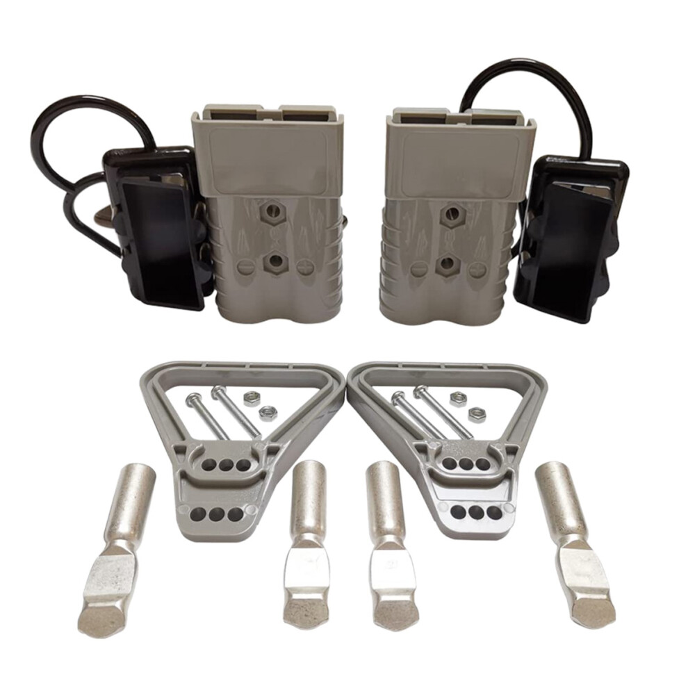 2Pcs 350A 2Awg Battery Power Connector Kit For Atv Winch Gray 4711967823682