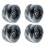 4Pcs Roller Skate Wheels for Double Row Skating and Skateboard,Black 7