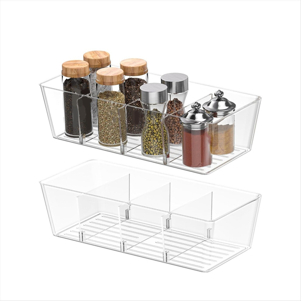 Pantry Organizers And Storage Bins Plastic Clear With Dividers 4711853345625