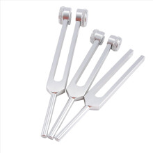 Stimmgabel-Set (128 Hz, 256 Hz, 512 Hz), für Klangheilung, Silber