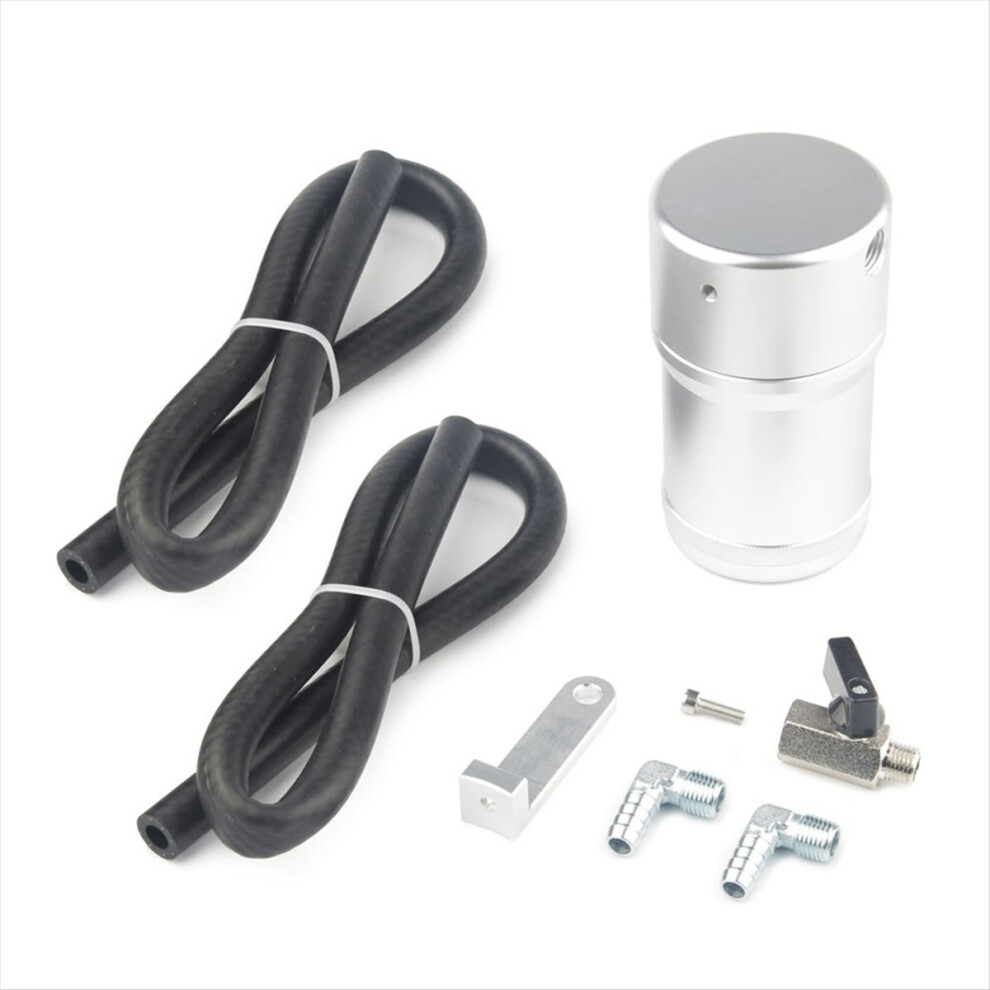 Car Oil Catch Can Kit For -150 3.7L/4.6L/5.0L/5.4L/6.2L Silver 4711853343485