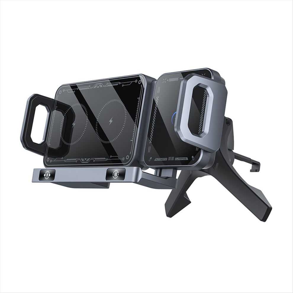 Car Wireless Charger 15W Dual Coil Car Vent Phone Holder,A 4711853364862
