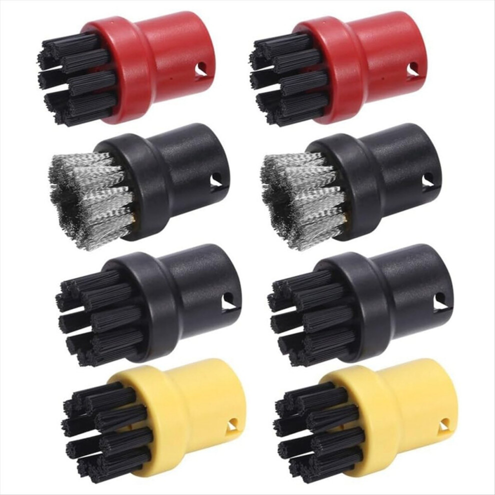 8Pcs Round Steam Cleaner Brushes For Steam Cleaner Parts 4711853376902
