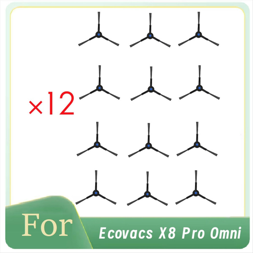 12 Pcs Side Brush For X8 Pro Omni Self Emptying Robot Vacuum 4711853376780