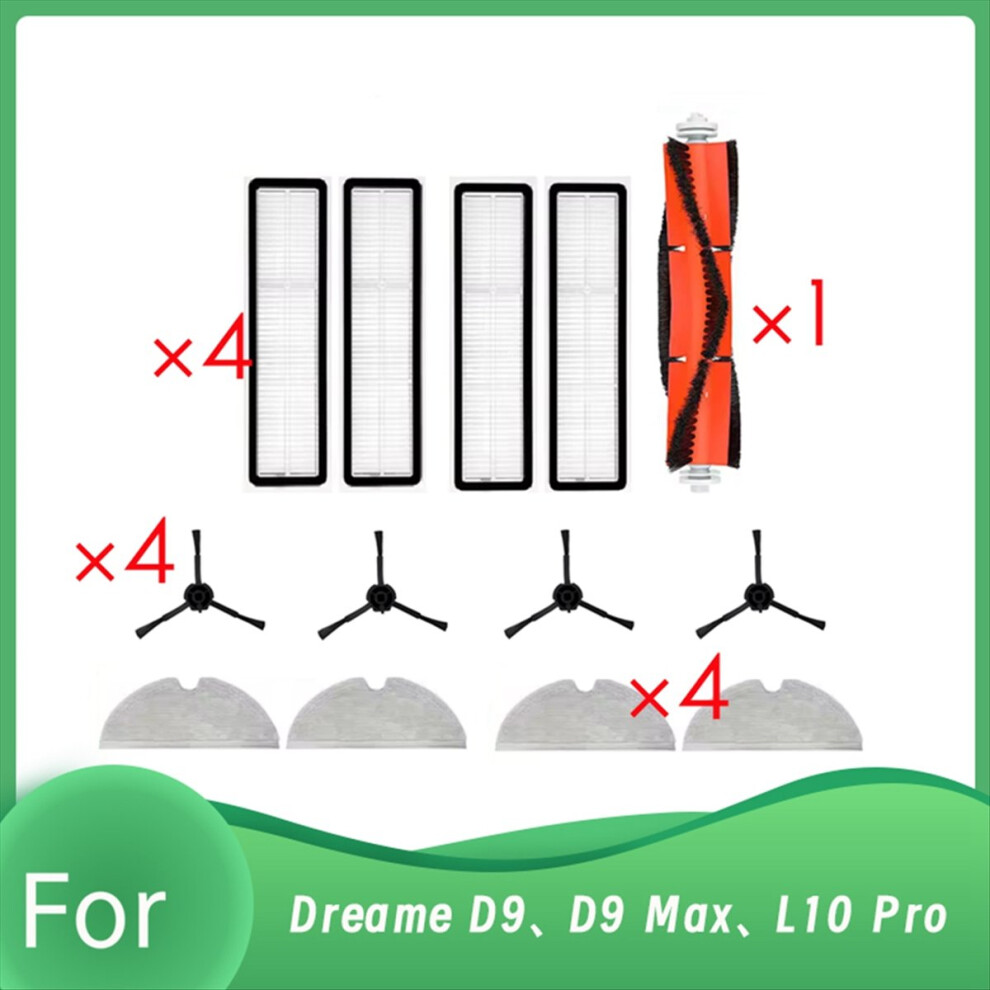 For D9/L10 Pro Vacuum Roller Brush & Mop Pad Accessories 4711853377350