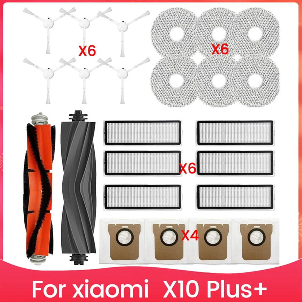 For X10 Plus+ Robot Vacuum Brush, Hepa Filter, Mop Pads Kit 4711853378852
