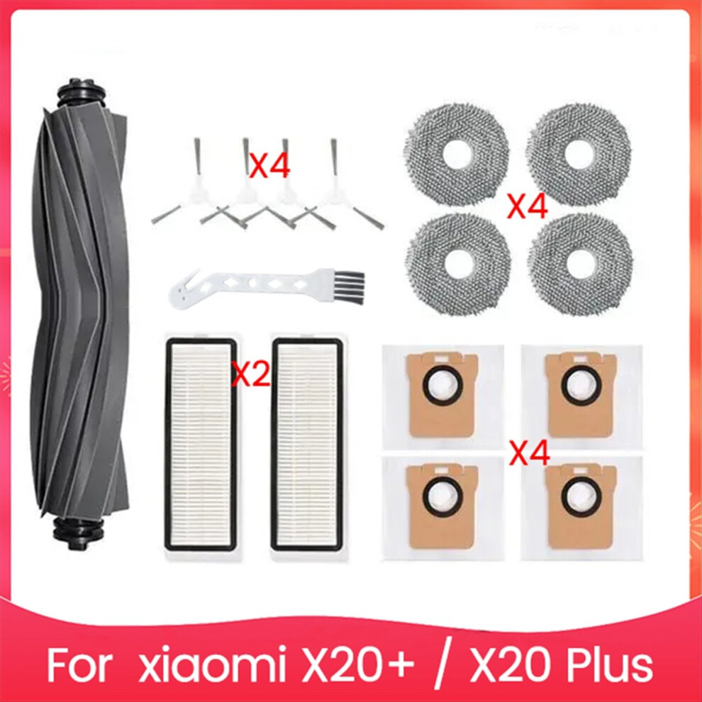 For Robot Vacuum X20+ / X20 Plus Main Side Brush Hepa Filter 4711853379644