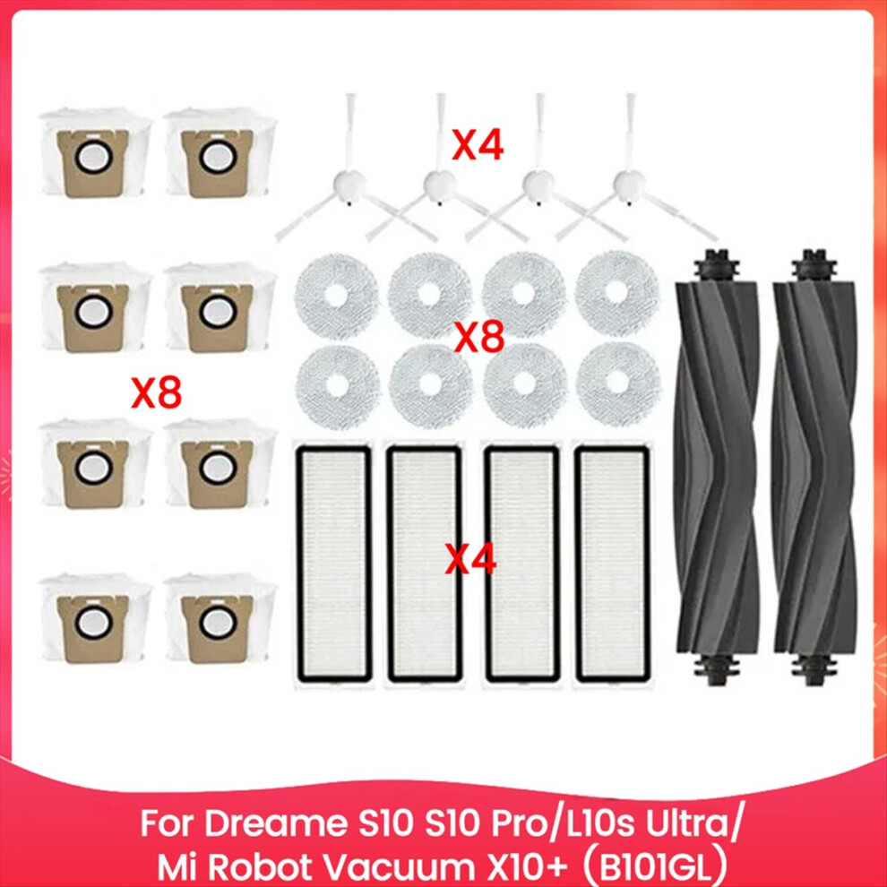 For S10 S10 Pro, L10s Ultra, Main Side Brush Filter Mop Bags 4711853380237