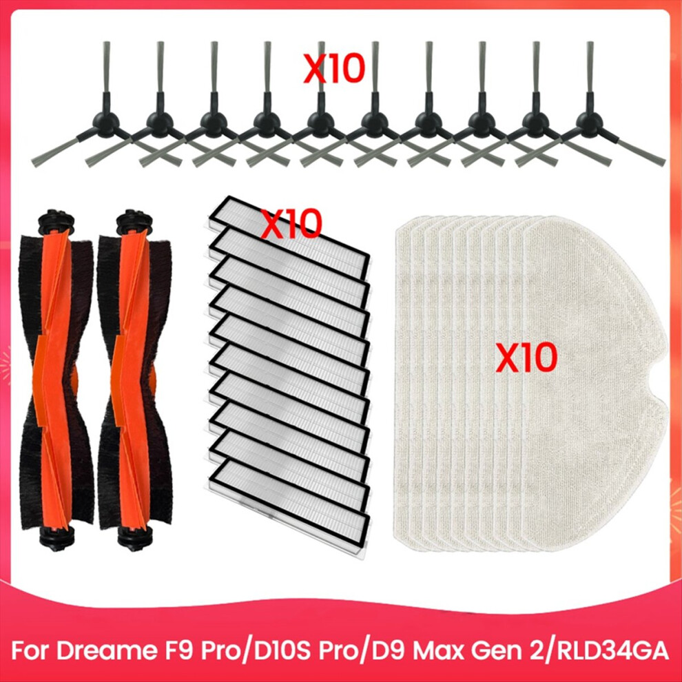 For F9 Pro/D10s Pro/D9 Max Gen 2/Rld34ga Main Side Brush 4711853380916