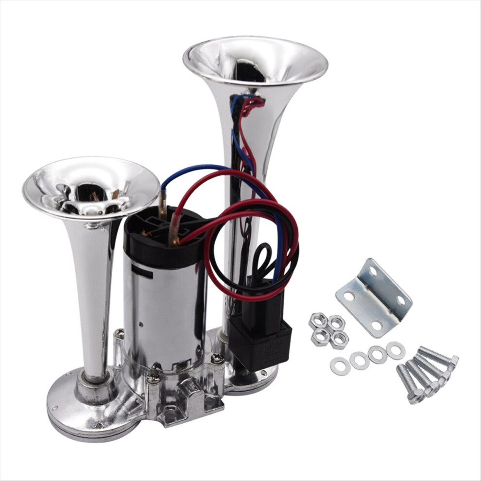 12V Dual Trumpets Horn Car Air Horn For Car Boat Loudspeaker 4711853370924