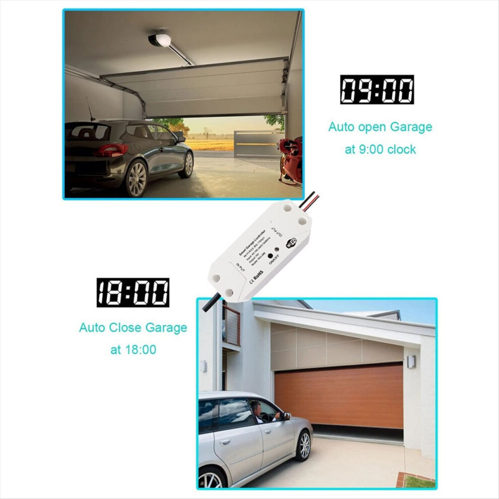 Tuya Wifi 2.4G Smart Garage Door Opener Controller Eu Plug 4711891637218