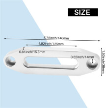 125mm 4000LBS Universal Chrome Billet Aluminum Hawse Fairlead