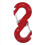 Red S-Shape Quick Rescue Shackle Trailer Winch Hook Recovery Kits 1